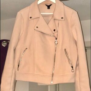 Pale pink Moto Jacket.